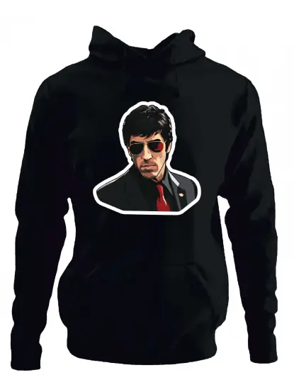 Tony Montana Baskılı Hoodie