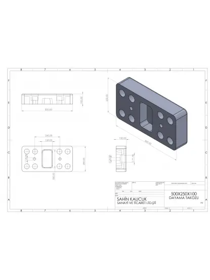 500 x 250 mm Rampa Dayama Takozu