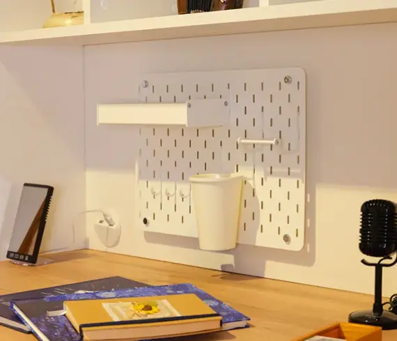 Çalışma Masası Pegboard Seti Sedef Krem