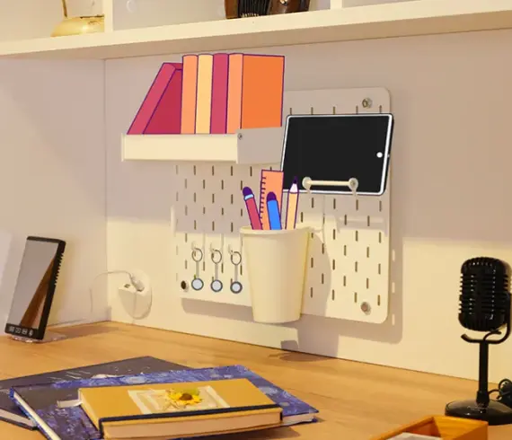 Çalışma Masası Pegboard Seti Sedef Krem thumb