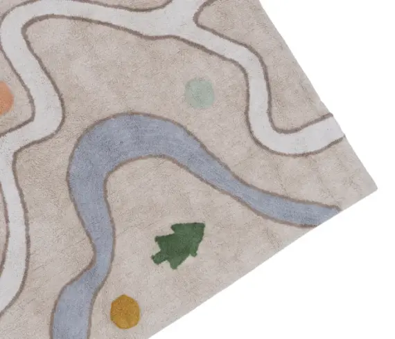 Furry Map Halı (120x180 cm)