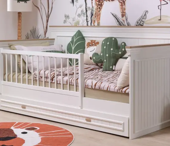 Karyola Korkuluğu Çitli Sedef Krem Yeni (138.5x57 cm) thumb